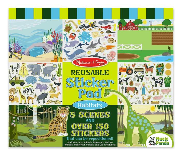 Melissa&doug tak çıkar çıkartma kitabı - hayvanlar - görsel 1