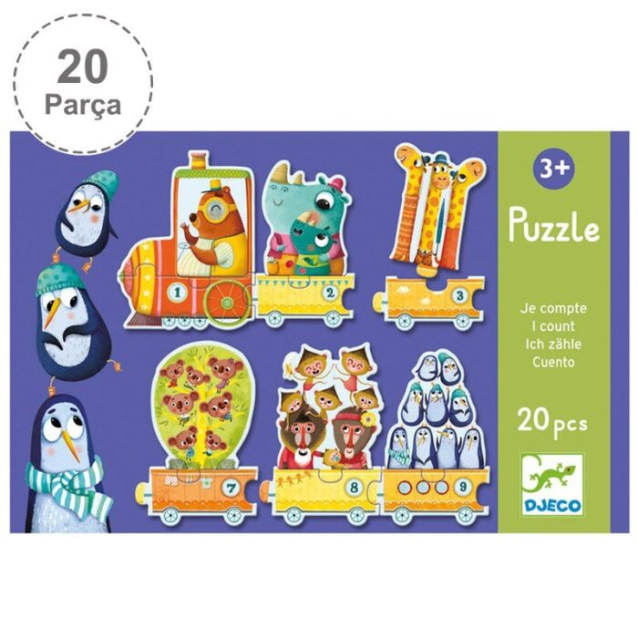 Djeco i̇kili puzzle/ i count - görsel 1