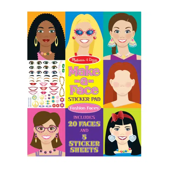 Melissa&doug çıkartma kitabı - yüzler - görsel 1