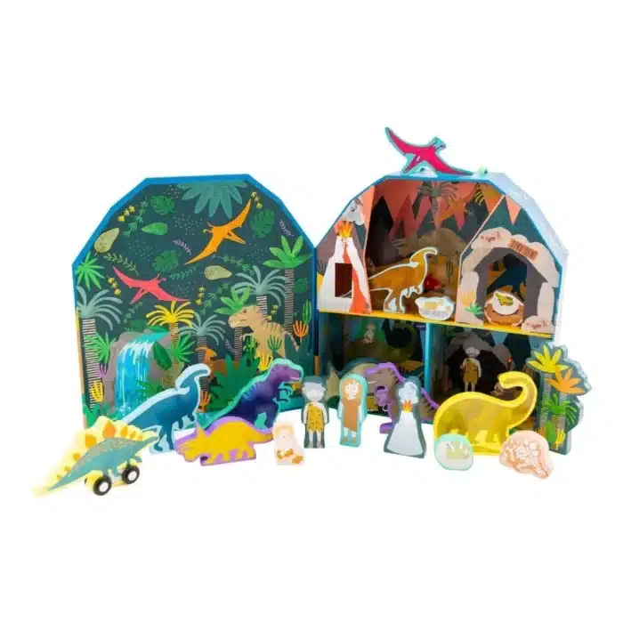 Floss & rock ahşap figürlü oyun kutuları / dino - görsel 1