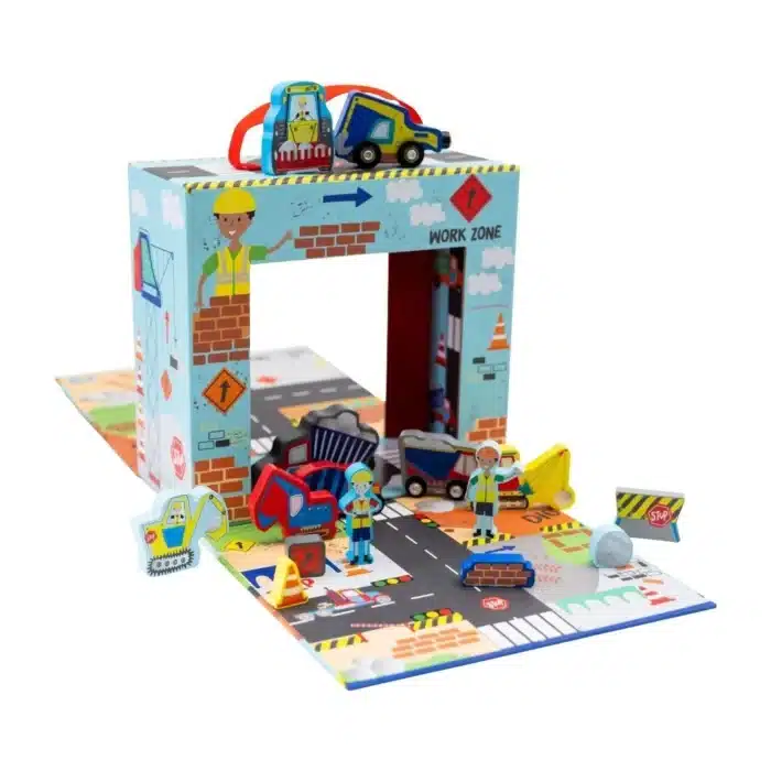 Floss & rock ahşap figürlü oyun kutuları / construction - görsel 1