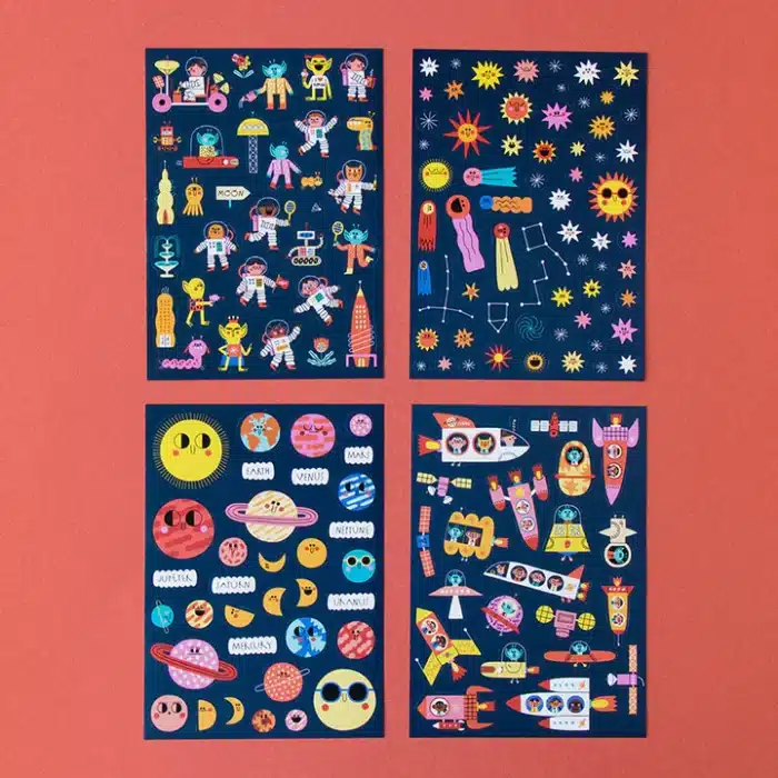 Londji activities stickers space - aktiviteler çikartma uzay - görsel 3