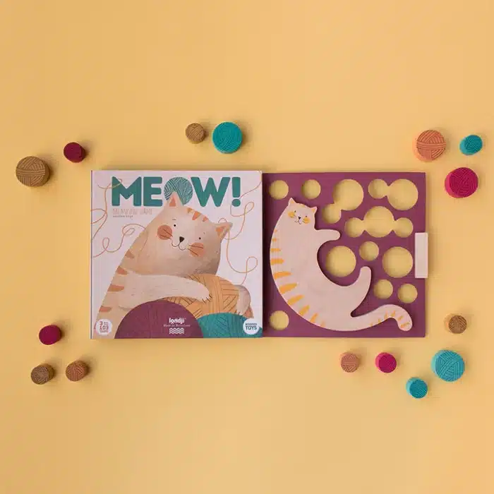Londji wooden toy meow - tahta oyuncak miyav - görsel 5