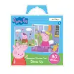 Mori Toys Dress-Up Reusable Sticker Set: Peppa Pig'in Tarzını Belirle 80 çıkartma 2 sahne