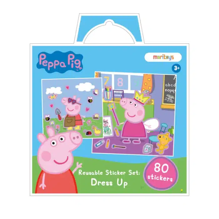 Mori toys dress-up reusable sticker set: peppa pig'in tarzını belirle 80 çıkartma 2 sahne - görsel 1