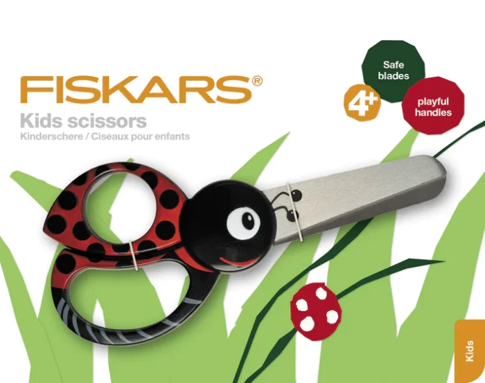 Fiskars çocuk makası - uğur böceği̇ (sol ve sağ el kullanımı) - görsel 1