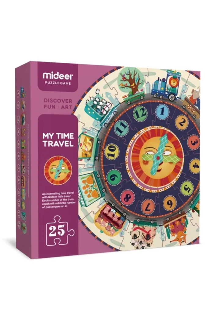 Mideer my time travel sayıları ve saati öğreten puzzle seti - görsel 1