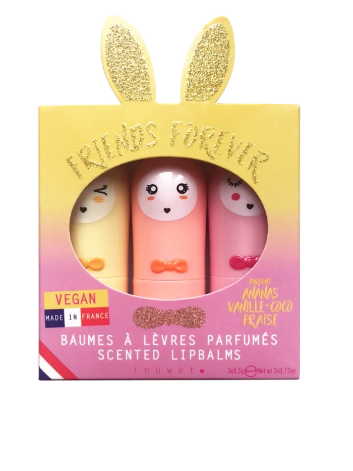 Inuwet - trio glitter gold californie lip balm seti - görsel 1