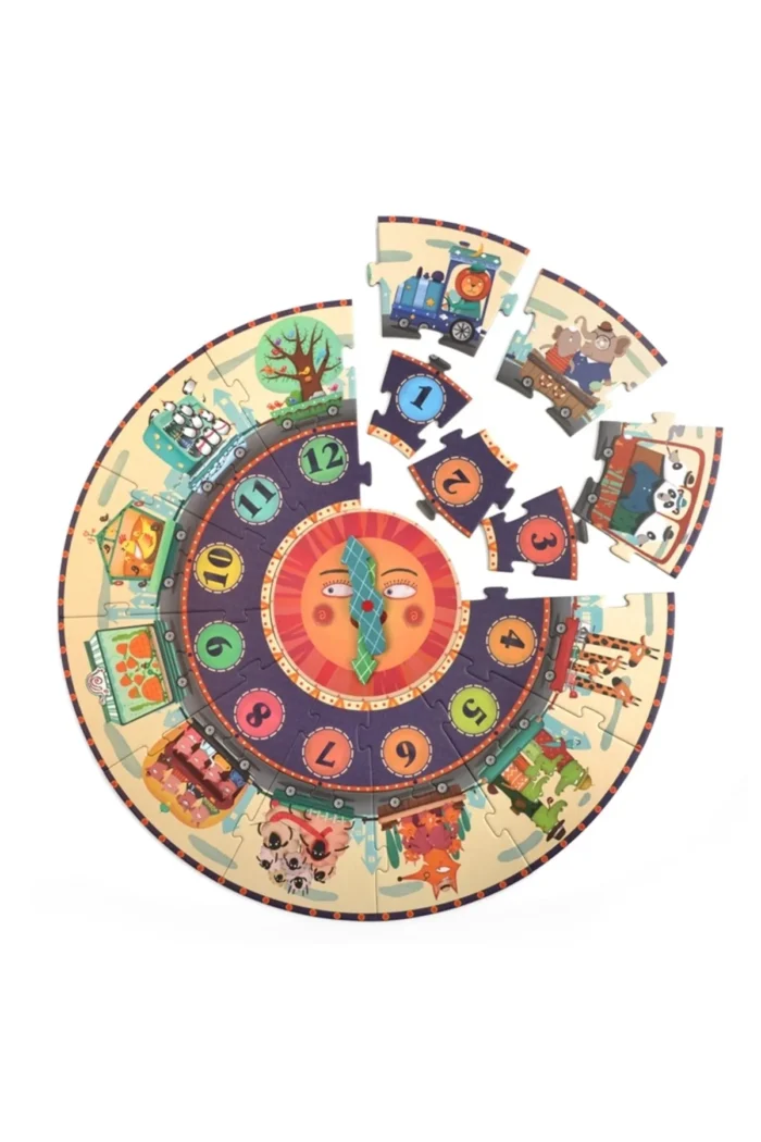 Mideer my time travel sayıları ve saati öğreten puzzle seti - görsel 3