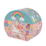 Floss & Rock Müzikli Oval Mücevher Kutusu / Rainbow Fairy - Görsel 2