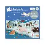 Mori Toys A Day in Arctic: 6 in 1 Puzzle (2-3-4-6-8-33 Parça Yapboz) ile Kuzey Kutbunu Keşfet