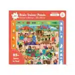 Mori Toys Brain Trainer Puzzle: Farmers Market 48 Parça Yapboz, Bulma, Sayma ve Eşleştirme Oyunu