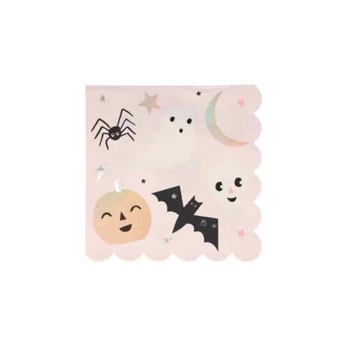 Meri meri - pastel halloween napkins - pastel halloween peçeteleri - l - 16'lı - görsel 1