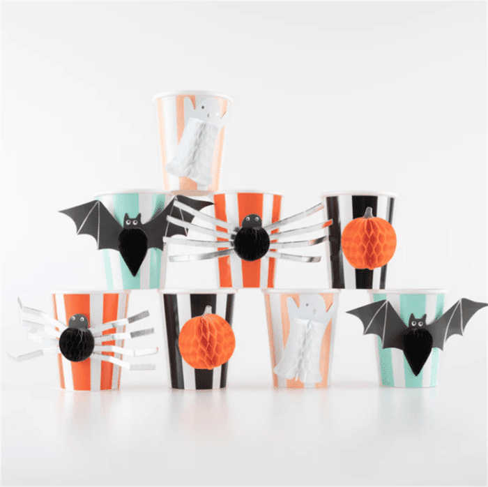 Meri meri - halloween honeycomb cups - cadılar bayramı bardaklar (8'li) - görsel 1