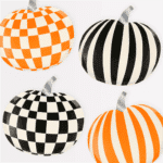Meri Meri - Mod Pattern Pumpkin Plates - Modern Balkabağı Tabaklar (8'li)