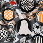 Meri Meri - Mod Pattern Pumpkin Plates - Modern Balkabağı Tabaklar (8'li) - Görsel 2