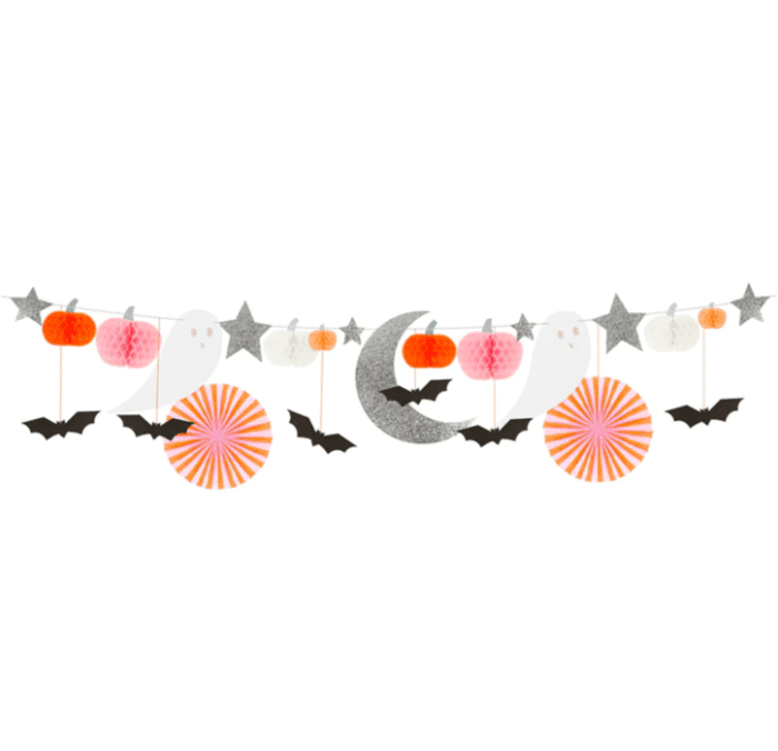 Meri meri - pastel honeycomb halloween garland - halloween pastel tonlar asılan süs - görsel 3