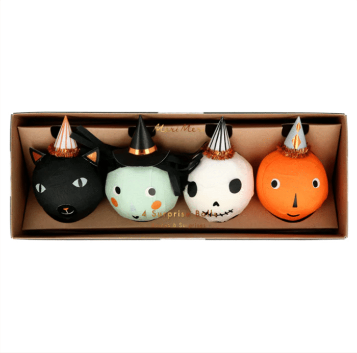 Meri meri - vintage halloween surprise balls - klasik halloween sürpriz topları (4'lü) - görsel 1