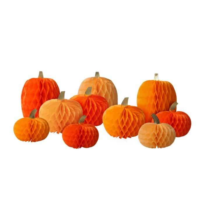 Meri meri - honeycomb pumpkins - petekli bal kabakları - 10'lu - görsel 1