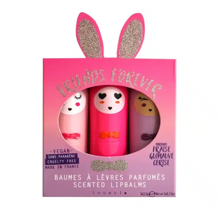 Inuwet - coffret glitter 3'lü lapins rose set - görsel 1