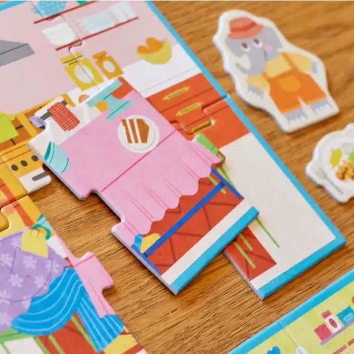 Mori toys my dream house: 6 in 1 puzzle ( 2-3-4-6-8-10 parça yapboz) ile hayalindeki evi i̇nşa et - görsel 5