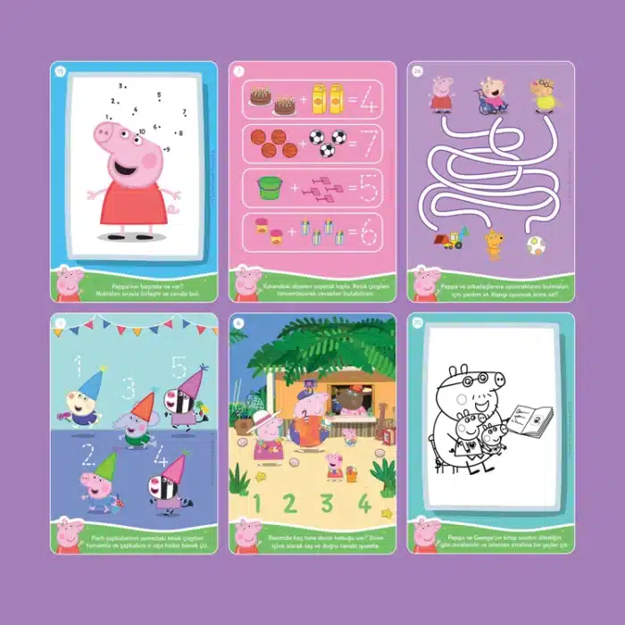 Mori toys peppa pig yaz - sil aktivite seti 1: matematiksel düşünme, görsel algı ve i̇nce motor becerileri - görsel 5