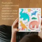 Mori Toys Reusable Sticker Set: Dinosaurs - Tak Çıkar Çıkartma Oyunu - Görsel 3