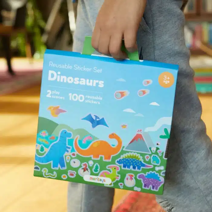 Mori toys reusable sticker set: dinosaurs - tak çıkar çıkartma oyunu - görsel 4