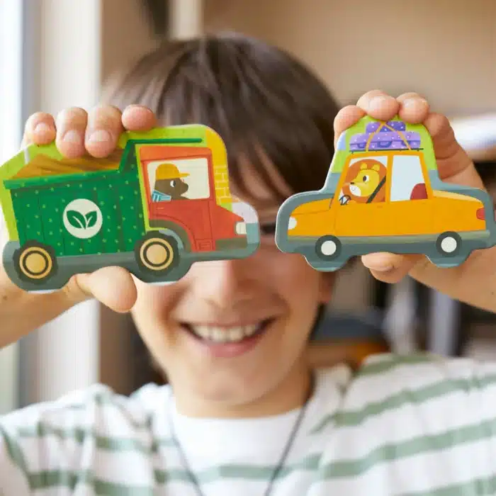 Mori toys vehicles adventure: 18 parça yapboz ve 8 cut-out araç ile taşıtları keşfet - görsel 2