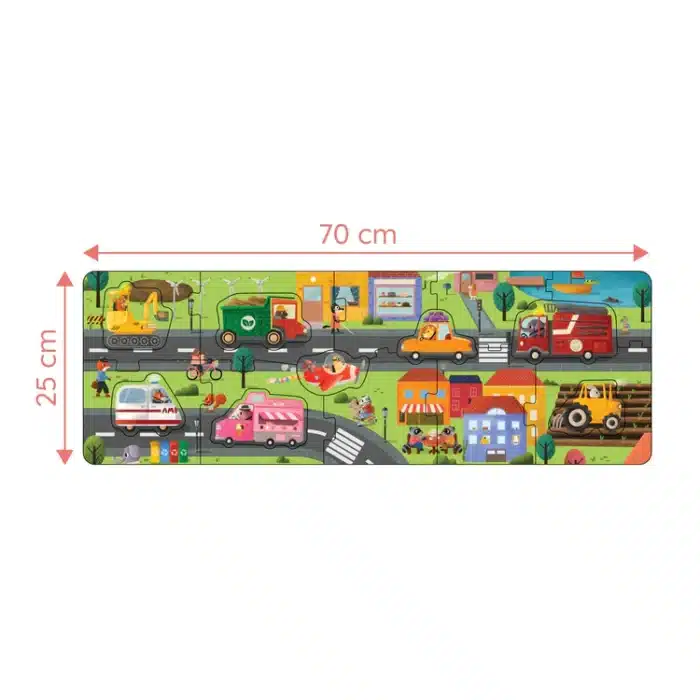 Mori toys vehicles adventure: 18 parça yapboz ve 8 cut-out araç ile taşıtları keşfet - görsel 3