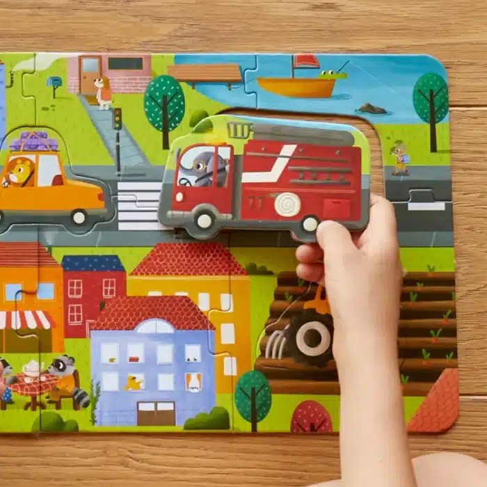 Mori toys vehicles adventure: 18 parça yapboz ve 8 cut-out araç ile taşıtları keşfet - görsel 4
