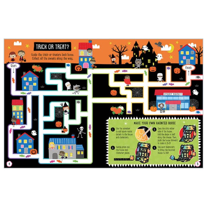 Make believe i̇deas-scratch and sparkle halloween activity book - görsel 2