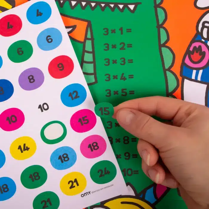 Omy school öğretici poster - multiplication - görsel 4