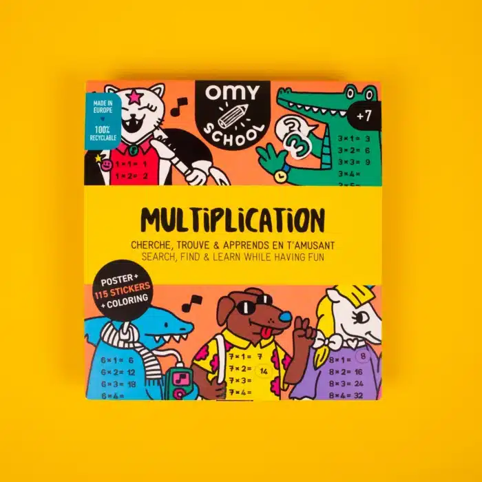 Omy school öğretici poster - multiplication - görsel 1