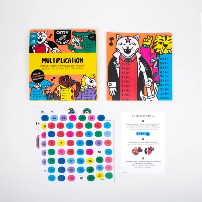 Omy school öğretici poster - multiplication - görsel 2