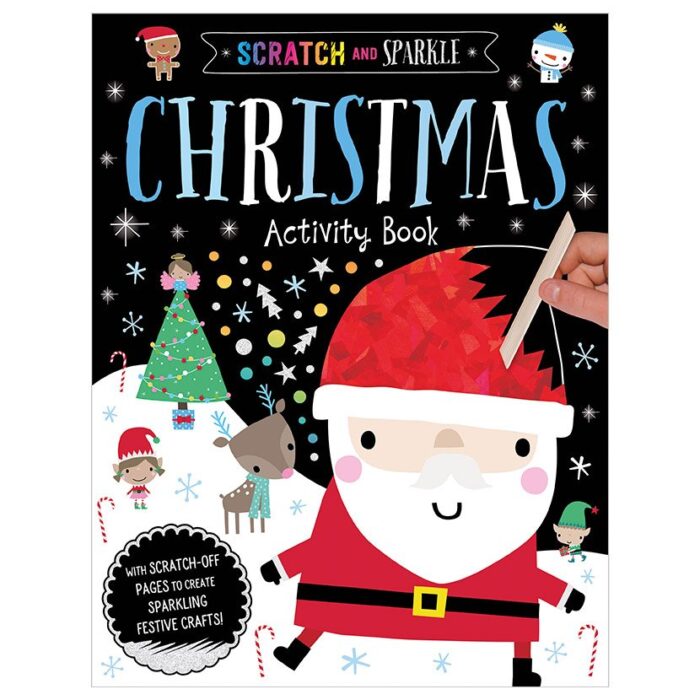 Kazıyarak keşfedin, parıltılı sanat ve el işleri yapın! 4 yaş ve üzeri çocuklar için tasarlanmış eğlenceli noel aktivite kitabı, magic journey imzasıyla.