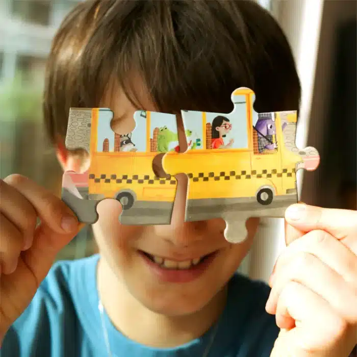 Mori toys - exploring my city 2-in-1 puzzle ve bil bakalım kim oyunu - görsel 3