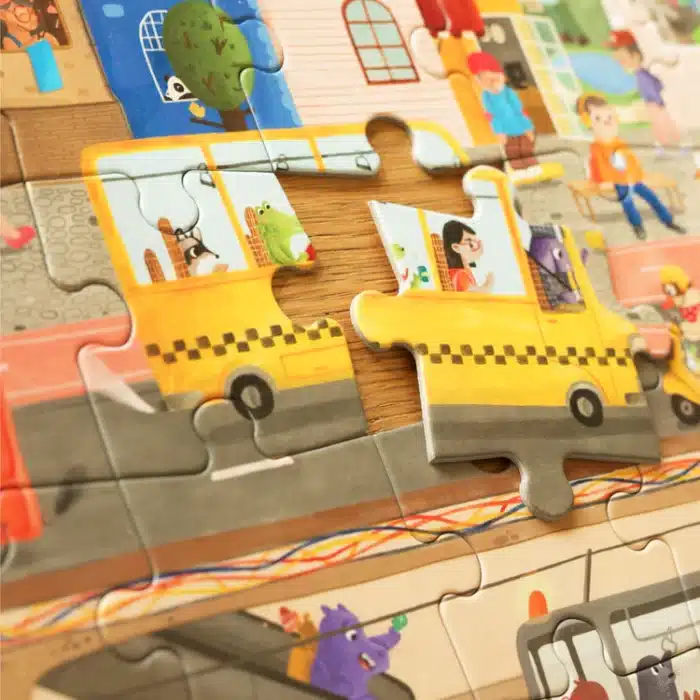 Mori toys - exploring my city 2-in-1 puzzle ve bil bakalım kim oyunu - görsel 5