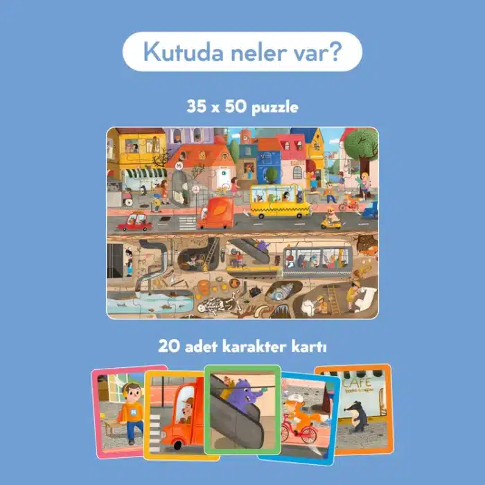 Mori toys - exploring my city 2-in-1 puzzle ve bil bakalım kim oyunu - görsel 6