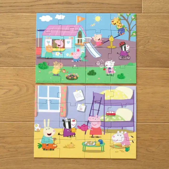 Mori toys - peppa’s friends: çift taraflı 8+2 puzzle - görsel 3