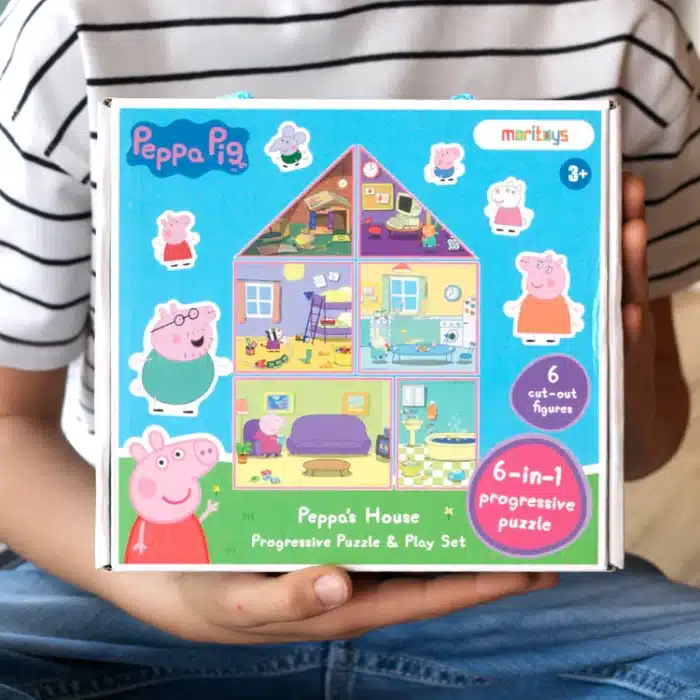 Mori toys - peppa’s house: 6 in 1 puzzle ile peppa'nın evinin mimarı ol! - görsel 2