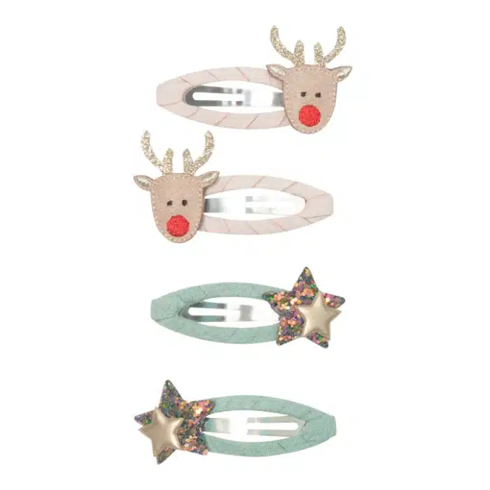 Mimi & lula santa reindeer 4’lü toka - görsel 1