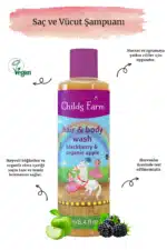 Childs Farm Böğürtlen ve Organik Elma Özlü Çocuk Saç ve Vücut Şampuanı 250ml - Görsel 2
