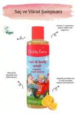 Childs Farm Organik Tatlı Portakal Özlü Çocuk Saç ve Vücut Şampuanı 250ml - Görsel 2