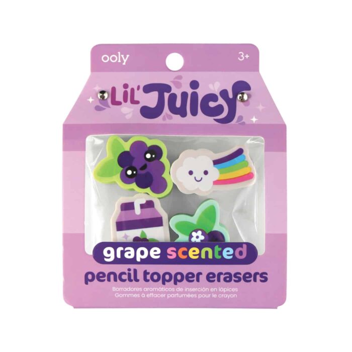 Ooly lil’ juicy 4’lü silgi - üzüm kokulu - görsel 1