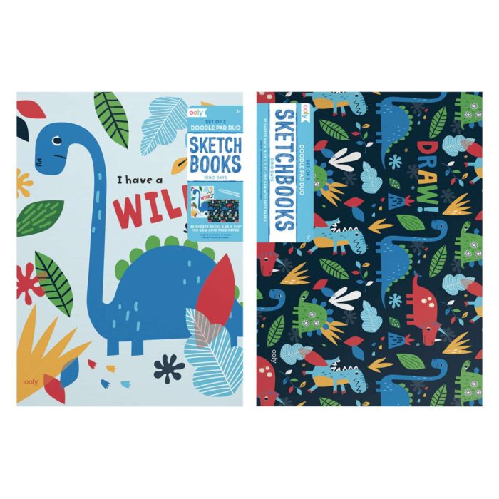Ooly doodle pad 2'li resim defteri - dino days - görsel 1