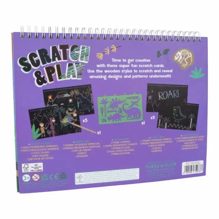 Floss & rock scratch and play aktivite kitabı / dino - görsel 2
