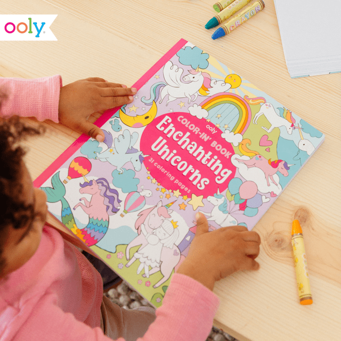 Ooly boyama kitabı - enchanting unicorns - görsel 5
