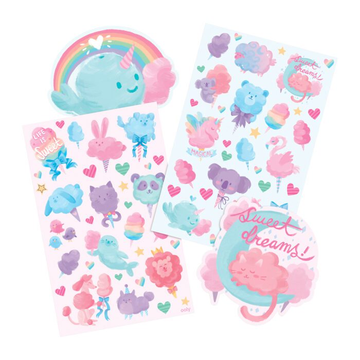 Ooly kokulu çıkartma seti - fluffy cotton candy - görsel 3