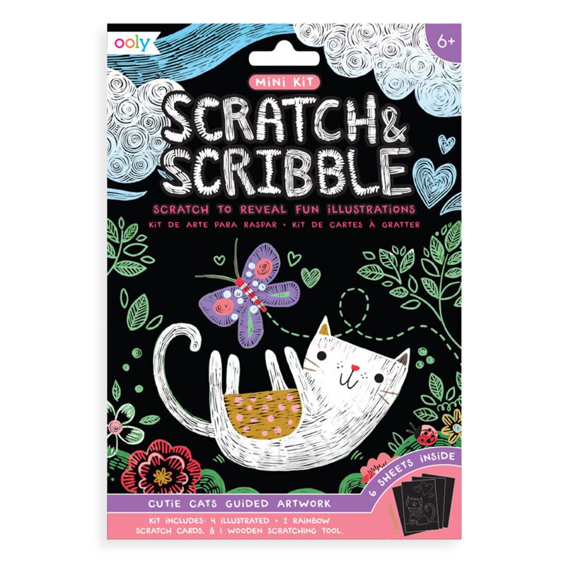 Ooly mini scratch scribble cutie cats magic journey 1